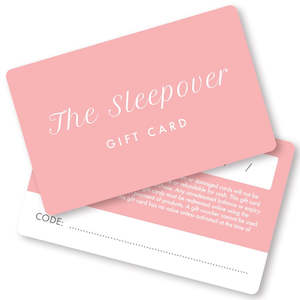 The Sleepover Gift Cards: The Sleepover Gift Card