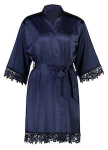 Flower Girl Robes: Misha Mini Flower Girl Robe - Navy