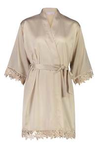 Flower Girl Robes: Misha Mini Flower Girl Robe - Champagne