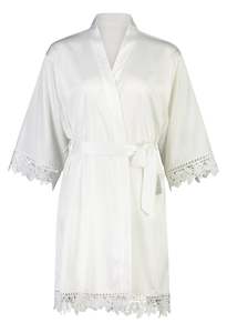 Flower Girl Robes: Misha Mini Flower Girl Robe - White