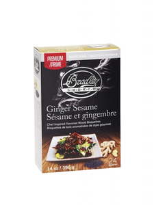 Products: NEW Bradley Premium Ginger Sesame Bisquettes 24-pack - The Smokehouse New ZealandThe Smokehouse New Zealand