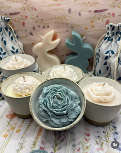 Lotus Ceramic Candle the social scent co