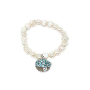 Products: Clam Shell + Diamantes / Water Pearls Beaded Bracelet - The Specialty House
