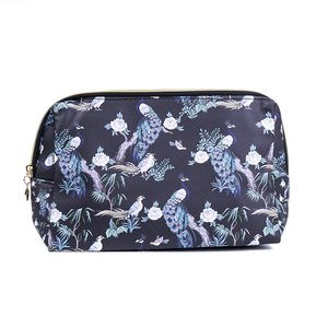 Peacock & Lyre Birds on Black Toiletry Bag - The Specialty House