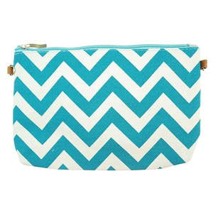 Products: Aqua Zig Zag Cosmetic Bag - The Specialty House