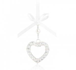 Crystal Metal Heart in Silver - The Specialty House