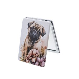 Compact Mirror - Pug & Flowers - The Specialty House