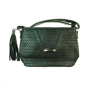 Products: Black Stud Patterned Shoulder Bag - The Specialty House
