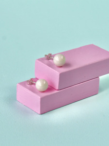 Indigo Pearl Studs