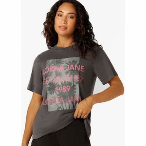 Clothing Womens Short Sleeve Tops: Lorna Jane Recharge Washed Relaxed T-shirt