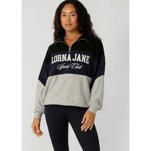 Clothing Womens Long Sleeve Tops: Lorna Jane Heritage Iconic Quarter Zip Sweat