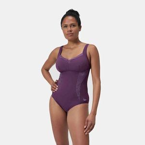 Speedo Womens Shaping Printed Lunaelustre One Piece Swimsuit