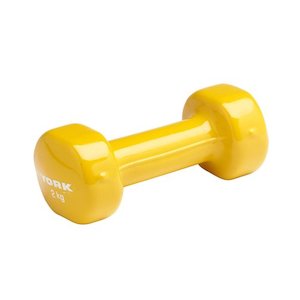 Sports Gear Exercise And Fitness: York 2kg Vinyl Dipped Dumbbell