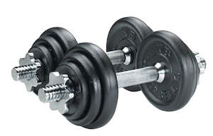 Sports Gear Exercise And Fitness: York Cast Iron Plate Dumbbell Set - 20kg