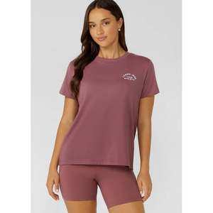 Lorna Jane Lotus T-Shirt – Dark Rose Blush