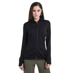 Clothing Womens Long Sleeve Tops: Icebreaker Women's Merino 260 Quantum IV Long Sleeve Zip Hoodie