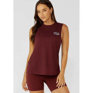 Clothing: Lorna Jane Lotus Muscle Tank - Cranberry