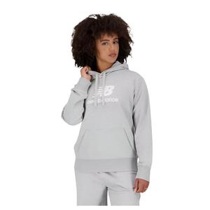 Clothing Womens Long Sleeve Tops: Women’s New Balance Essentials Stacked Logo French Terry Hoodie - Grey
