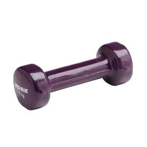 York Vinyl Dipped 1kg Dumbbell Purple