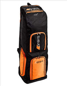 Sports Gear Bags: Grays G1200 Wheelie Hockey Stick Bag - Black/Orange