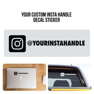 Instagram Handle Decal/Sticker