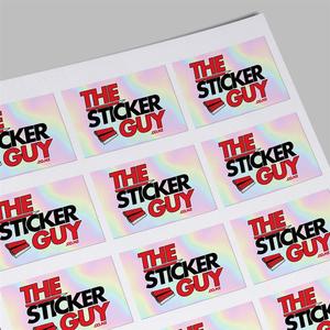 Custom Holographic Printed Stickers Rectangle