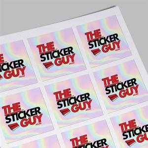 Custom Holographic Printed Stickers Square