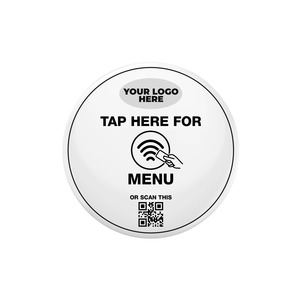 Nfc: NFC Menu Tap or Scan Pod Round