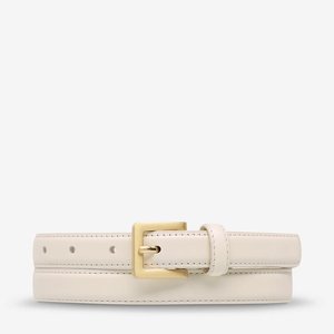 Brands: In Your Eyes Belt - Ivory Nappa/Gold