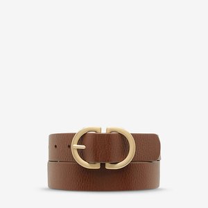 Belts: In Reverse - Tan/Gold by Status Anxiety