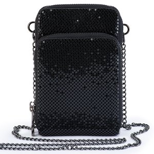 Olga Berg: Elton Mesh Cross Body Bag - Black