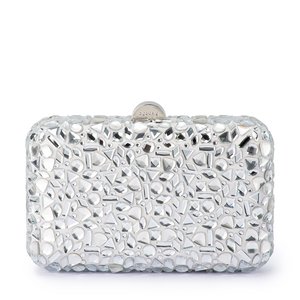Aviva Crystal Clutch Silver