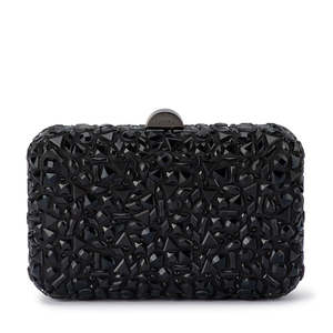 Olga Berg: Aviva Crystal Clutch Black
