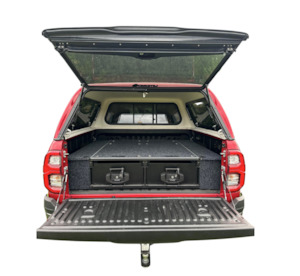 Camping: Xplora 1300mm Rear Ute Drawer - Dual top slide