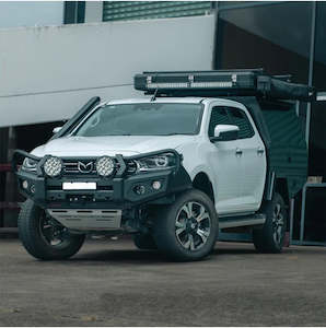 Accessories: Rockarmor Gt Hoop Steel Bullbar (option for Spotties and Winch combo) to suit Mazda BT50 2020+
