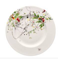 Fleurs Sauvages Rimmed B&B Plate