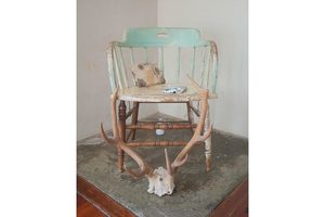 Products: Antique Worn Wooden Arm Chair - The Style Aesthetic