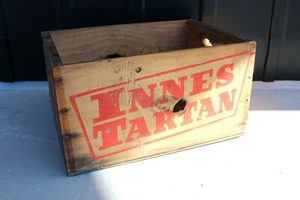 Innes Tartan Vintage Wooden Crate - The Style Aesthetic