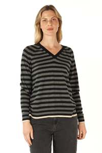Essential Stripe V Crew