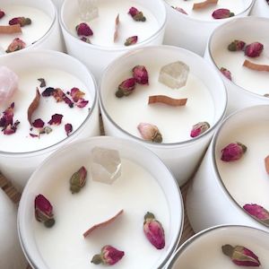 Opal Sage: Coco Jar Crystal Candle