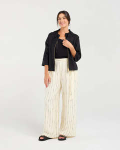 Victoria Zip Front Jacket- Gold Zip