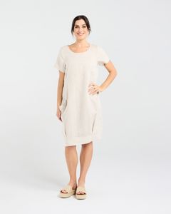 Lilian Linen Bubble Hem Dress (+ Colours)