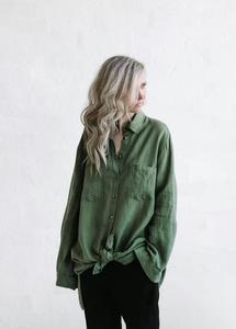 Tops: Linen Boyfriend Shirt