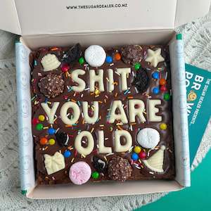 Custom message birthday brownie