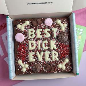 Custom message dick brownie
