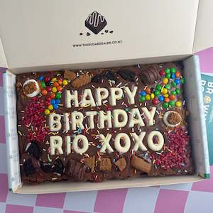 Custom: Mega custom message loaded brownie