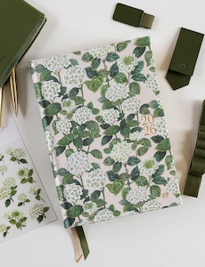 Bespoke Letterpress 2026 Teacher's Desktop Planner - Hydrangea thesundaysociety