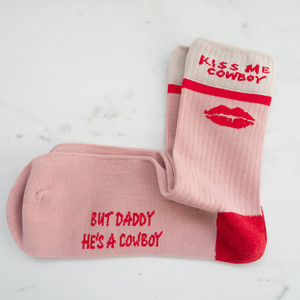 Products: FAR MER by Whitney Spicer Socks - Kiss Me Cowboy thesundaysociety