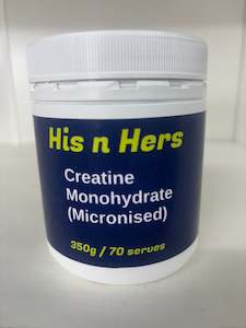 Frontpage: His n Hers Creatine Monohydrate (micronised)- 350g ( 70 serves )