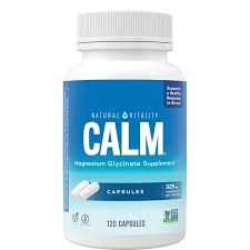 Frontpage: Natural Vitality CALM - MAGNESIUM GLYCINATE  325mg per serving - 180 caps